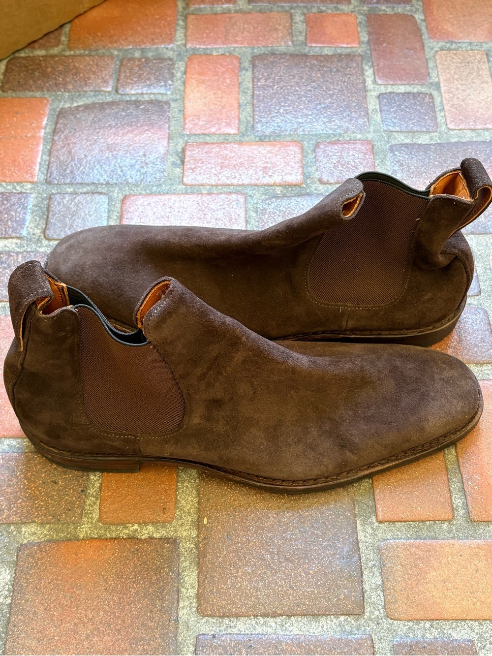 Allen Edmonds Dark Brown Suede Chukka Boots - Picture 2 of 5